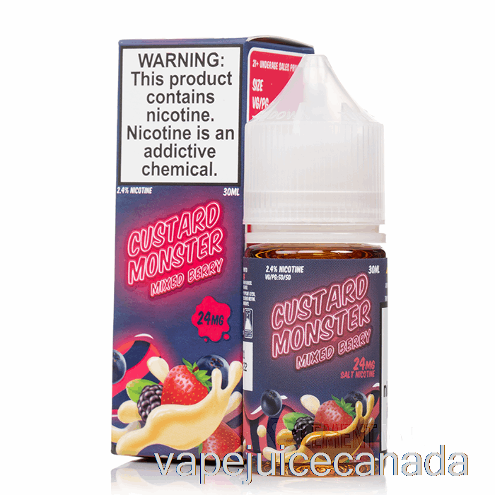 Vape Juice Mixed Berry - Custard Monster Salts - 30mL 48mg